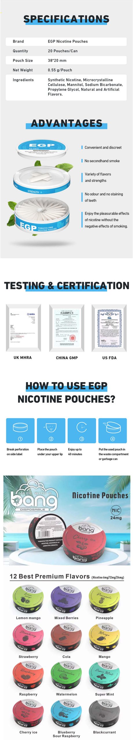 EGP Nicotina Bolsas – Premium Mayorista distribuidor | el Fabricante Oficial de Kontam Empresa de Tecnología | Distribuidor Global para los estados UNIDOS, Europa, reino unido -2 www.kontamvape.com
