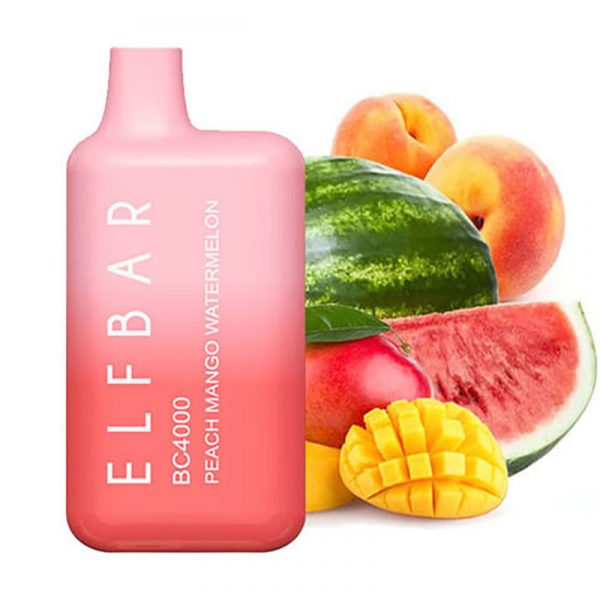 Competitivo Novas EUA China de Alta Qualidade Elf Bar BC4000 4000 Sopros Descartáveis Vape Dispositivo Atacado Fornecedor Fabricante-Pêssego-Manga-Melancia