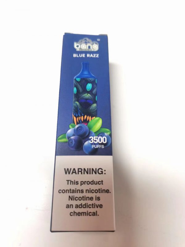 Competitive New USA China High Quality Bang Mesh Coil 3500 Puffs Disposable Vape Device Wholesale Supplier and OEM Manufacturer-Kontam-Vape-Blue-Razz