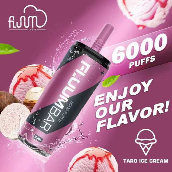 New USA China 100% Original 6000 Puffs Fluum Rechargeable Disposable E cig Vape in Coke Cola Shape Wholesale Supplier and OEM Manufacturer-Taro-Ice-Cream-kontamvape.com