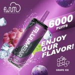 New USA China 100% Original 6000 Puffs Fluum Rechargeable Disposable E cig Vape in Coke Cola Shape Wholesale Supplier and OEM Manufacturer-Grape-Ice-kontamvape.com