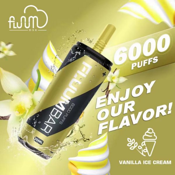 New USA China 100% Original 6000 Puffs Fluum Rechargeable Disposable E cig Vape in Coke Cola Shape Wholesale Supplier and OEM Manufacturer-Vanilla-Ice-Cream-kontamvape.com