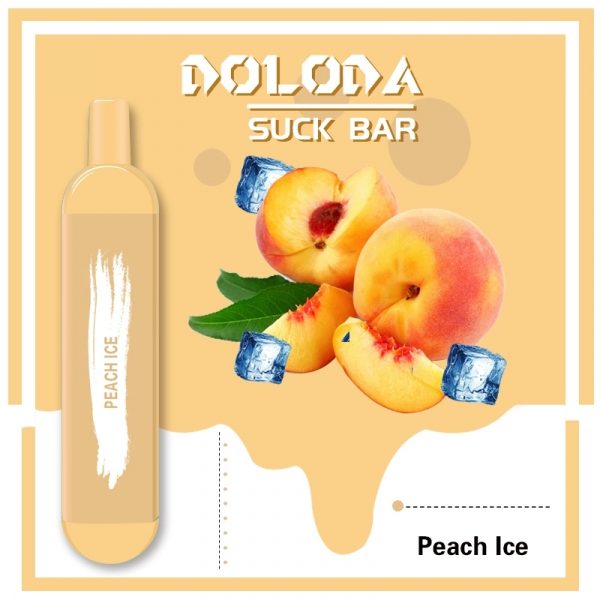 Original High Quality USA China Europe TPD Compliant Doloda Portable Slim Suck Bar Mesh Coil 600 Puffs Disposable E Cig Vape Device Wholesale Supplier and OEM Manufacturer-Peach-Ice-Kontamvape.com