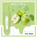 Original High Quality USA China Europe TPD Compliant Doloda Portable Slim Suck Bar Mesh Coil 600 Puffs Disposable E Cig Vape Device Wholesale Supplier and OEM Manufacturer-Sour-Apple-Kontamvape.com