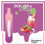 Original High Quality USA China Europe TPD Compliant Doloda Portable Slim Suck Bar Mesh Coil 600 Puffs Disposable E Cig Vape Device Wholesale Supplier and OEM Manufacturer-Strawberry-Yogurt-Kontamvape.com