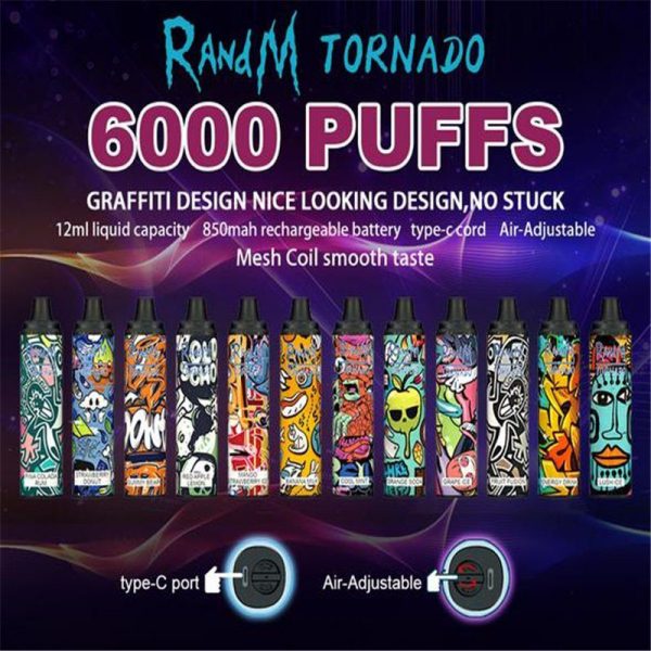 Nuevos y competitivos, estados UNIDOS, China Original de Alta Calidad Recargable RANDM TORNADO 6000 Varios Sabores Proveedor al por mayor y OEM Manufacturer-1-kontamvape.com