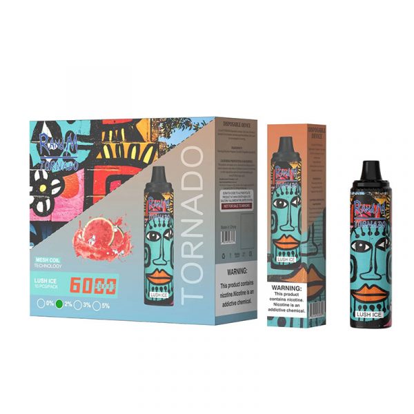 Competitive New USA China High Quality Original Rechargeable RANDM TORNADO 6000 Lush Ice Wholesale Supplier and OEM Manufacturer-kontamvape.com