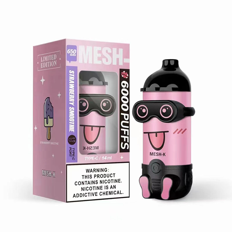 Strawberry Smoothie-Rechargeable-Minions-Mesh-K-6000 Puffs Disposable Ecig-kontamvape.com