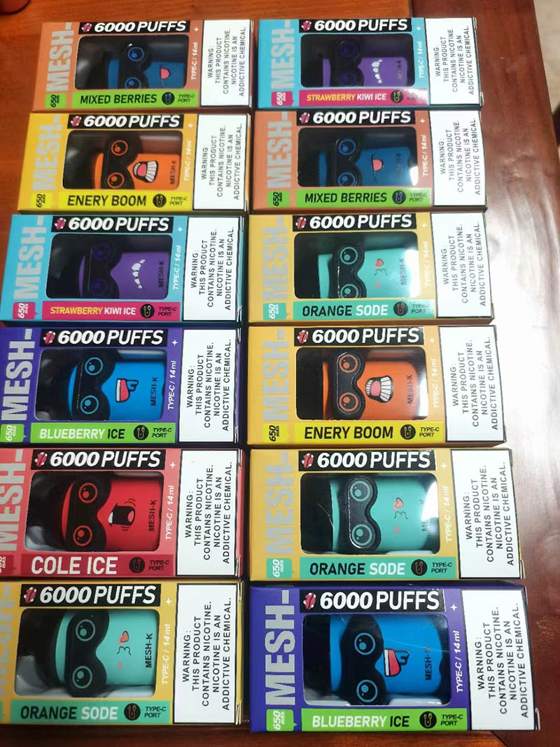 Various Flavours-Rechargeable Minions-Mesh-K-6000 Puffs Disposable Ecig-2-kontamvape.com
