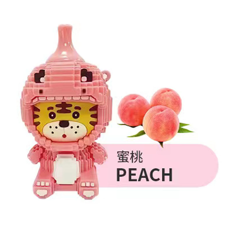 Competitive New USA China Southeastern Asia 100% Original Tiger Cartoon 8000 Puffs Disposable Ecigs Atomizer Vape Device Bulk Wholesale Supplier Manufacturer-Peach-kontamvape.com