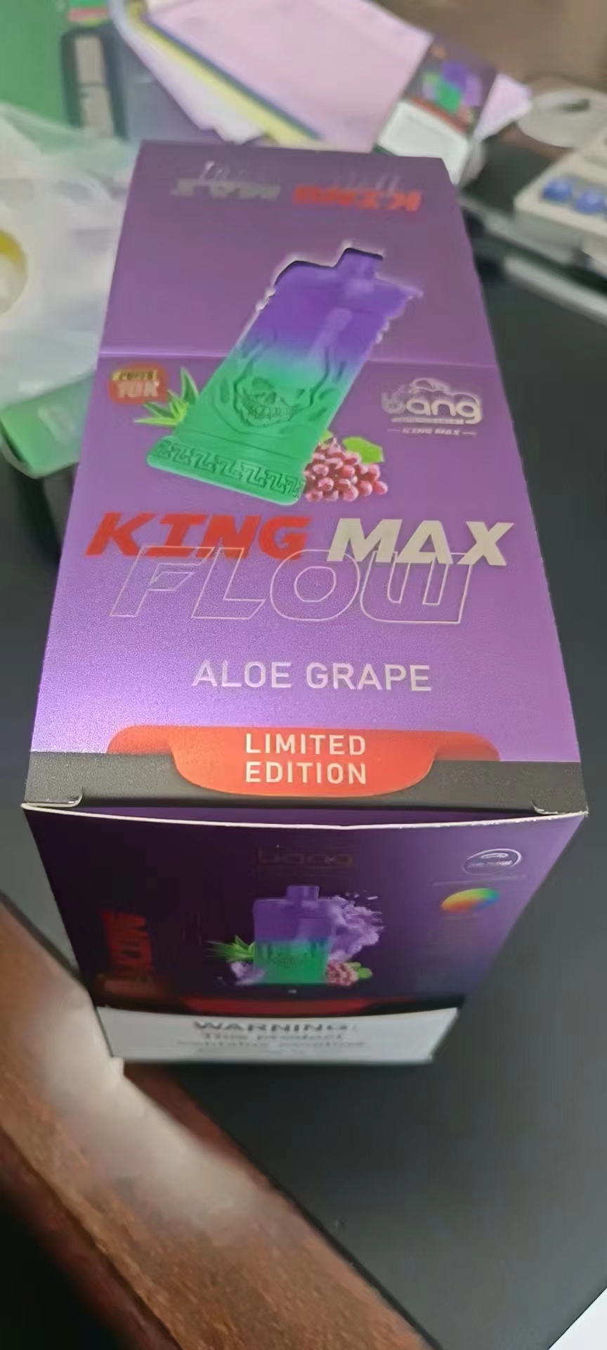 RGB LED Flashing Light Air Flow Adjustable Bang King Max 10000 Puffs in Limited Edition Packing Disposable Vape Device ECigarette Wholesale Supplier-Aloe-Grape-4-www.kontamvape.com