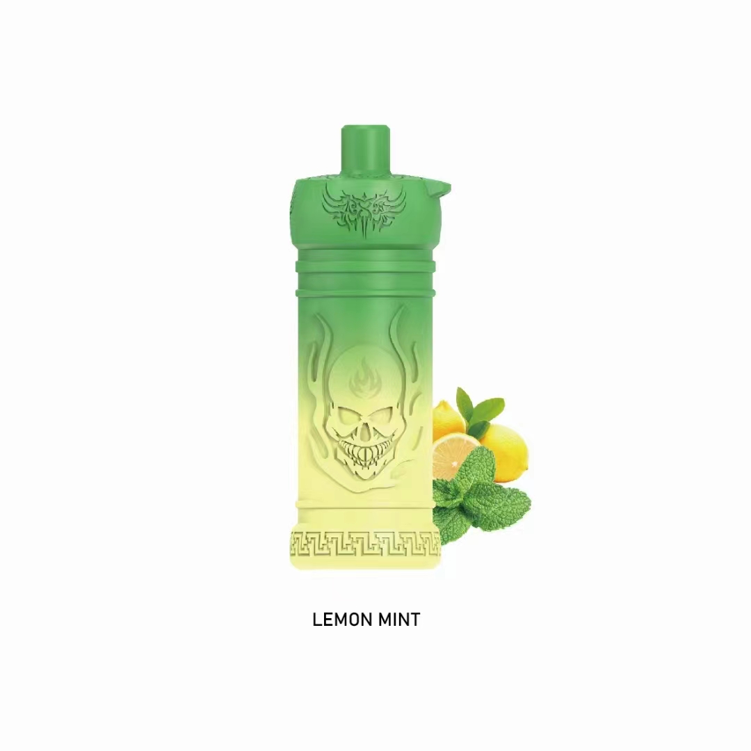 RGB LED Flashing Light Air Flow Adjustable Bang King Max 10000 Puffs in Limited Edition Packing Disposable Vape Device ECigarette Wholesale Supplier-Lemon-Mint-www.kontamvape.com