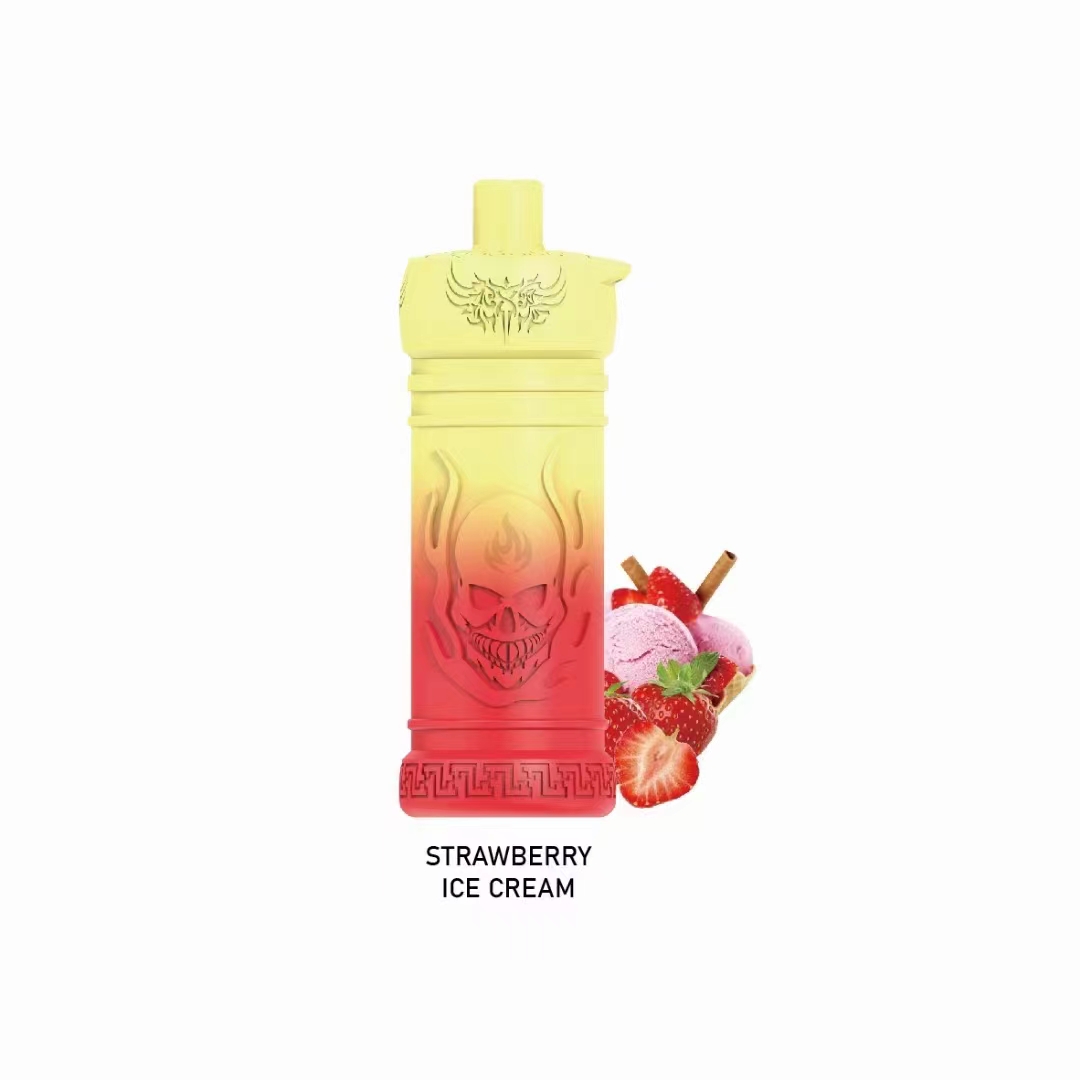 RGB LED Flashing Light Air Flow Adjustable Bang King Max 10000 Puffs in Limited Edition Packing Disposable Vape Device ECigarette Wholesale Supplier-Strawberry-Ice-Cream-www.kontamvape.com