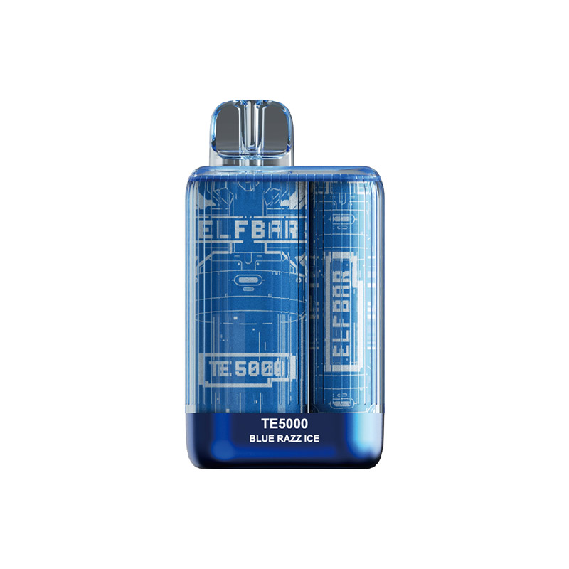 Competitive-New-USA-China-High-Quality-Elf-Bar-TE5000-5000-Puffs-Disposable-Vape-Device-E-Cigarette-Wholesale-Supplier-and-OEM-Manufacturer-Blue-Razz-Ice-www.kontamvape.com