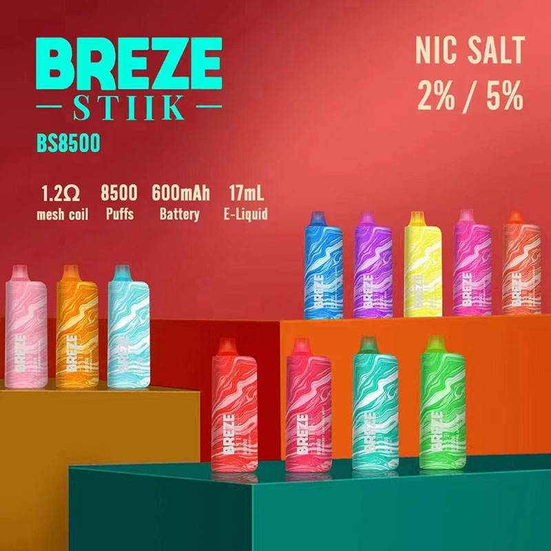 Original USA Europe China High Quality Rechargeable Breze Stiik BS8500 8500 Puffs Disposable Vape Device E-Cigarette Wholesale Supplier and OEM ODM Genuine Manufacturer-All-Flavours-www.kontamvape.com