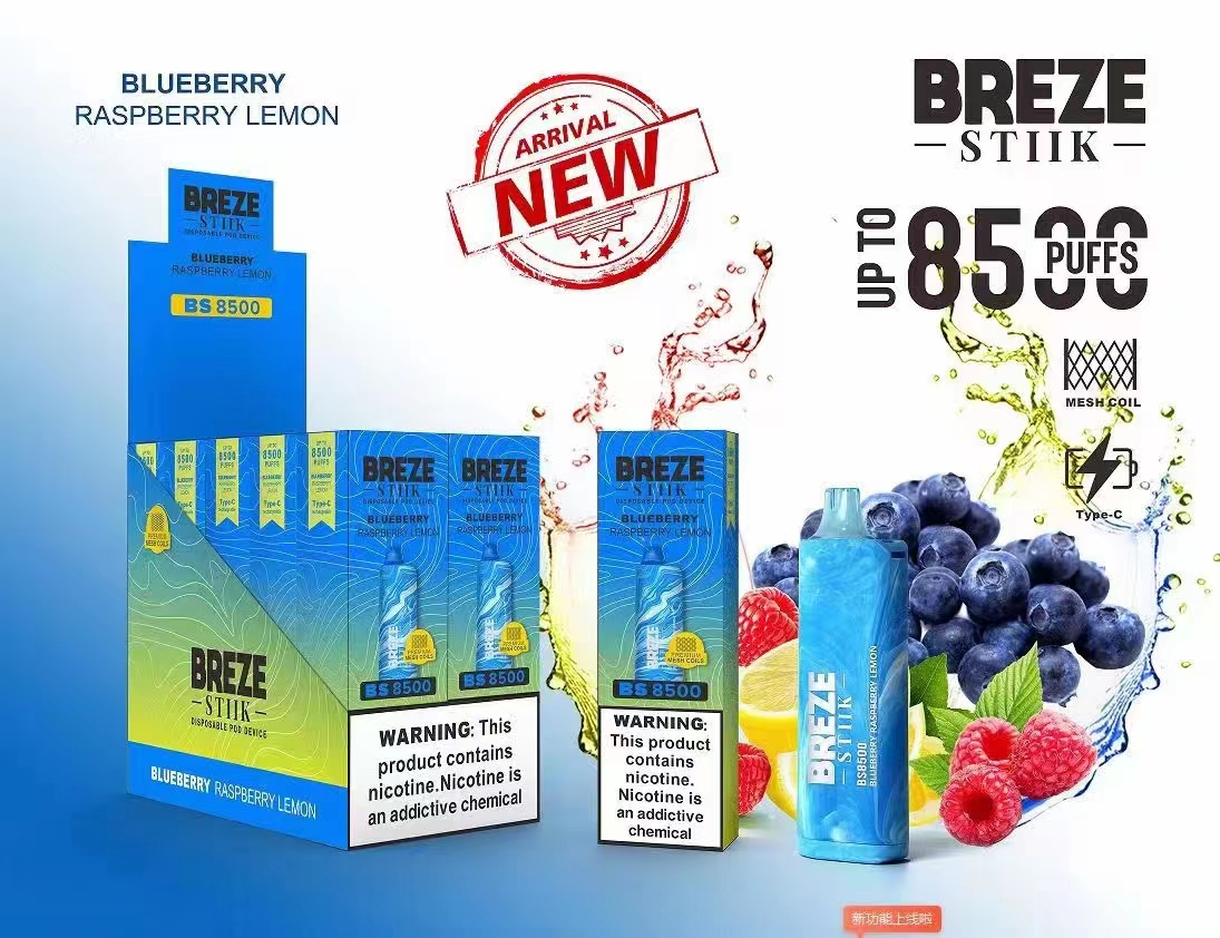 Original-USA-Europe-China-High-Quality-Breze-Stiik-BS8500-Puffs-Disposable-Vape-Device-E-Cigarette-Wholesale-Supplier-and-Manufacturer-Blueberry-Raspberry-Lemon-3-www.kontamvape.com