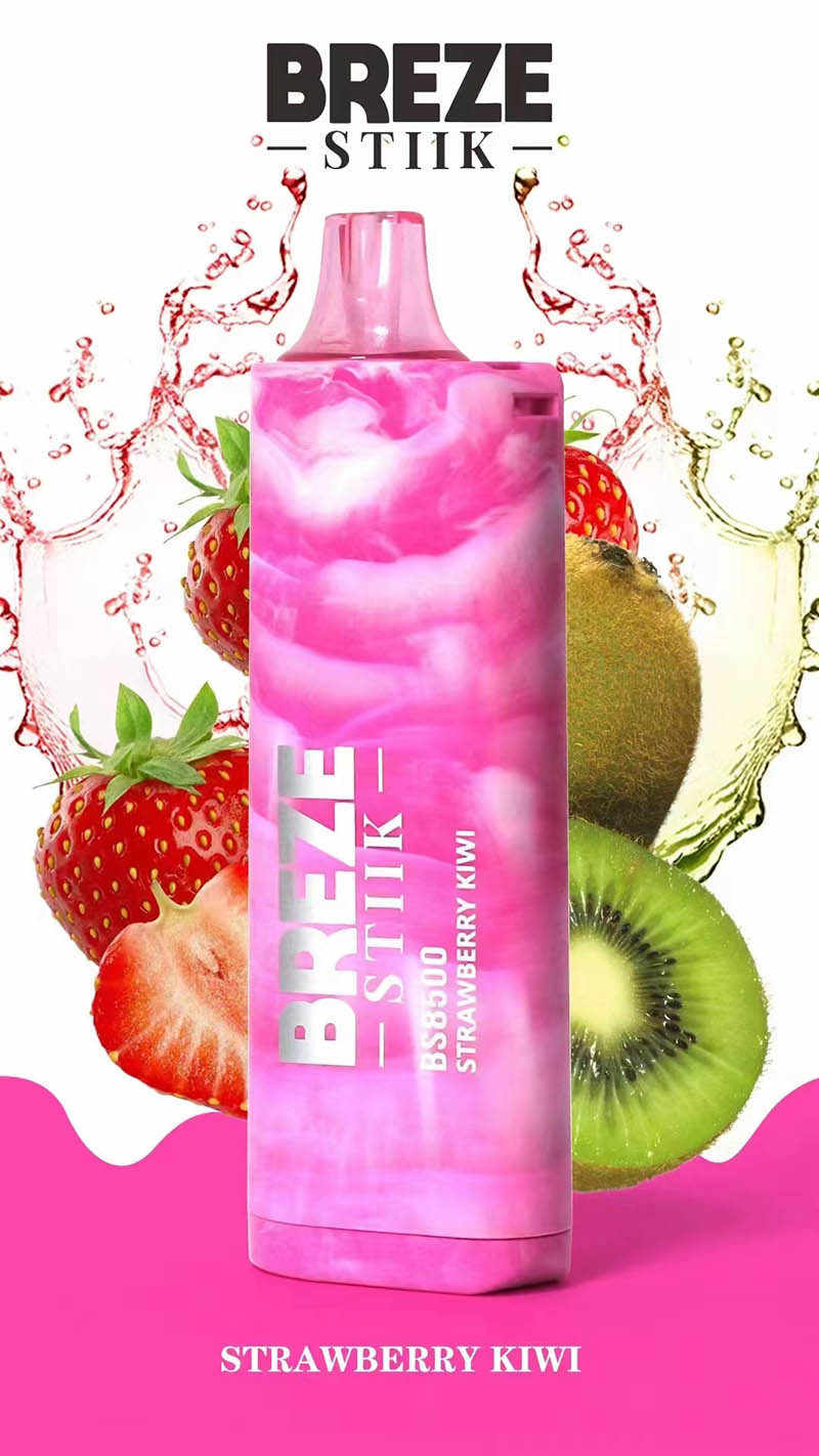 Original USA Europe China High Quality Breze Stiik BS8500 Puffs Disposable Vape Device E-Cigarette Wholesale Supplier and Manufacturer-Strawberry-Kiwi-www.kontamvape.com