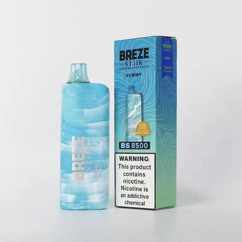 Original USA Europe China High Quality Rechargeable Breze Stiik BS8500 8500 Puffs Disposable Vape Device E-Cigarette Wholesale Supplier and OEM ODM Genuine Manufacturer-Yummy-www.kontamvape.com