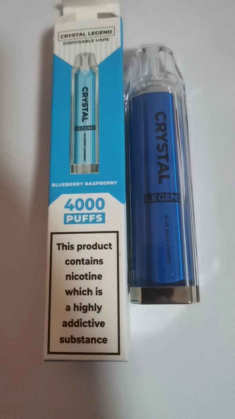 Competitive New USA China High Quality Crystal Legend 4000 Disposable Vape Device E-Cigarette-Blueberry-Raspberry-www.kontamvape.com