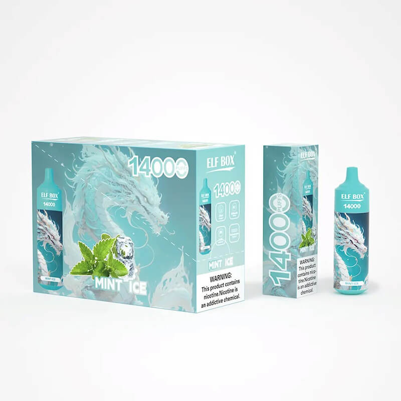 Original de China, estados UNIDOS Europa reino unido Asia Recargable Elf Cuadro Tornado 14000 Con RGB Led de luz similar a la RandM Desechables Vape Dispositivo E-Cigarette-Mint-Ice-www.kontamvape.com