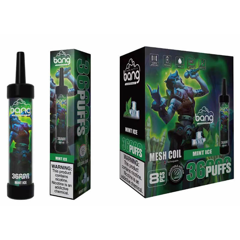 Estados UNIDOS Europa reino unido China Original Bang 36000 Soplos con el Sub Ohm Malla Bobinas DTL Desechables Vape Dispositivo E-Cigarette-Mint-Ice-www.kontamvape.com