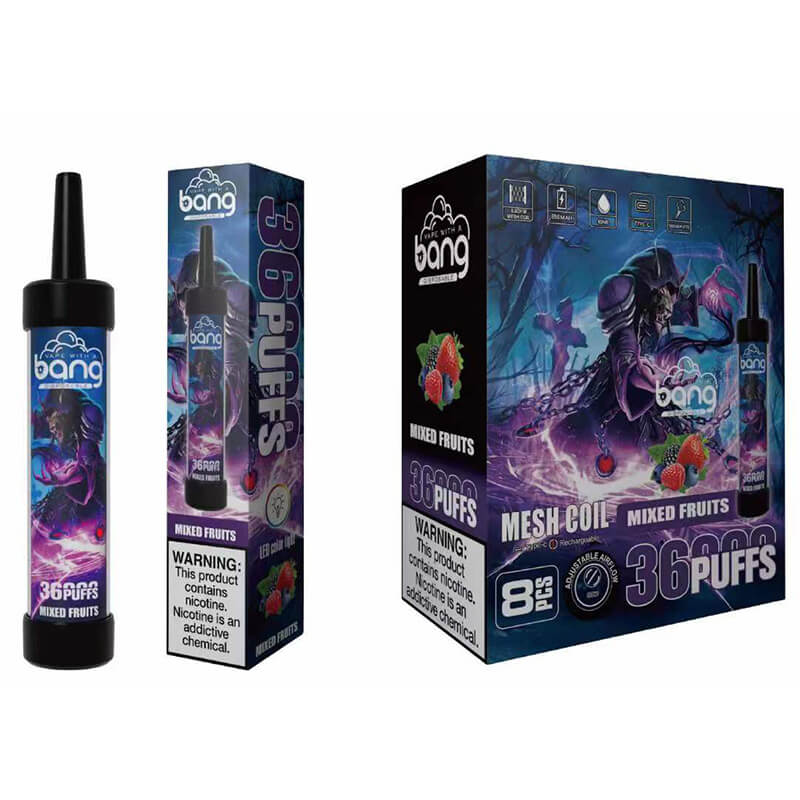 Estados UNIDOS Europa reino unido China Original Bang 36000 Soplos con el Sub Ohm Malla Bobinas DTL Desechables Vape Dispositivo E-Cigarette-Mixed-Fruits-www.kontamvape.com