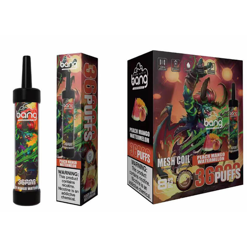 Estados UNIDOS Europa reino unido China Original Bang 36000 Soplos con el Sub Ohm Malla Bobinas DTL Desechables Vape Dispositivo E-Cigarette-Peach-Mango-Watermelon-www.kontamvape.com