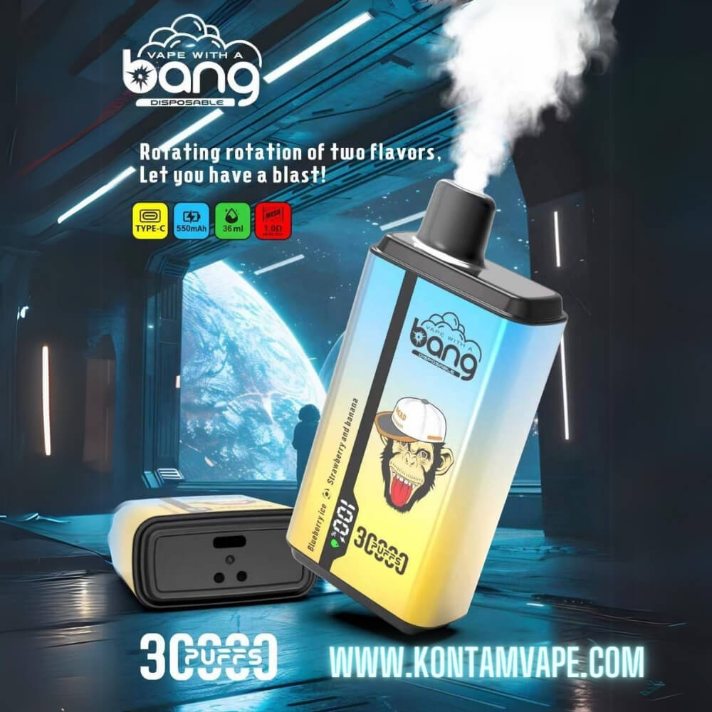 Original de China, estados UNIDOS Europa reino unido Asia Bang Interruptor de Doble Sabores 30000 Bocanadas con Pantalla Desechables Vape Dispositivo E-Cigarette-all-flavours-4-www.kontamvape.com