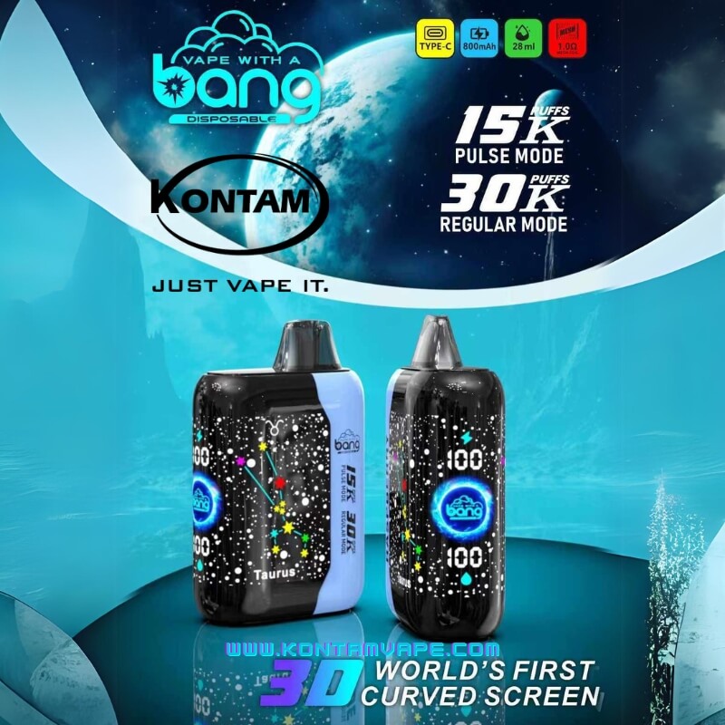 Original de China, estados UNIDOS Europa reino unido Recargable Bang Pulso 30000 Con Estrellado Diseño de interfaz de usuario 3D y Pantalla Curva Desechables Vape Dispositivo Ecig-Blueberry-Raspberry-www.kontamvape.com