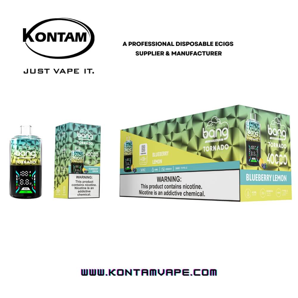 Original Bang Tornado 40000 con Tres Bobinas de Malla Desechables Vape Dispositivo Ecig–Oficial de Proveedores, fabricantes y distribuidores por Kontam Tech-Blueberry-Lemon-www.kontamvape.com