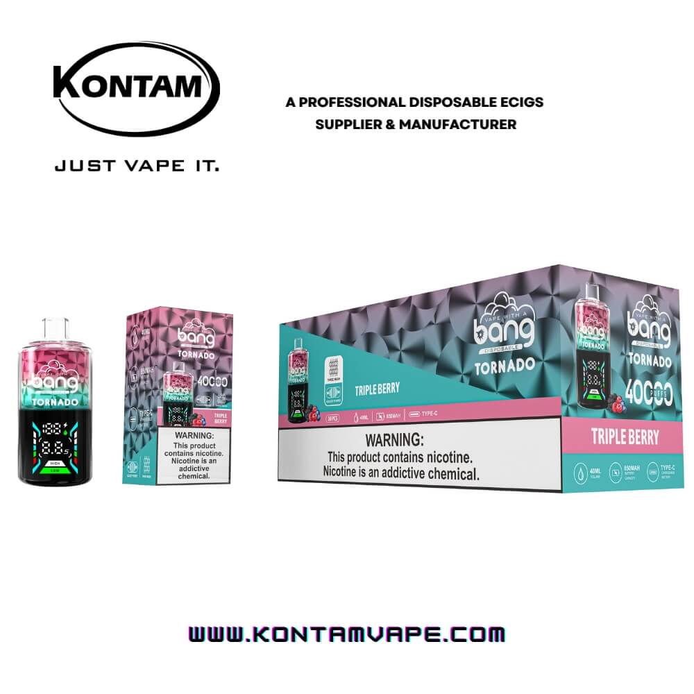 Original Bang Tornado 40000 con Tres Bobinas de Malla Desechables Vape Dispositivo Ecig–Oficial de Proveedores, fabricantes y distribuidores por Kontam Tech-Triple-Berry-www.kontamvape.com