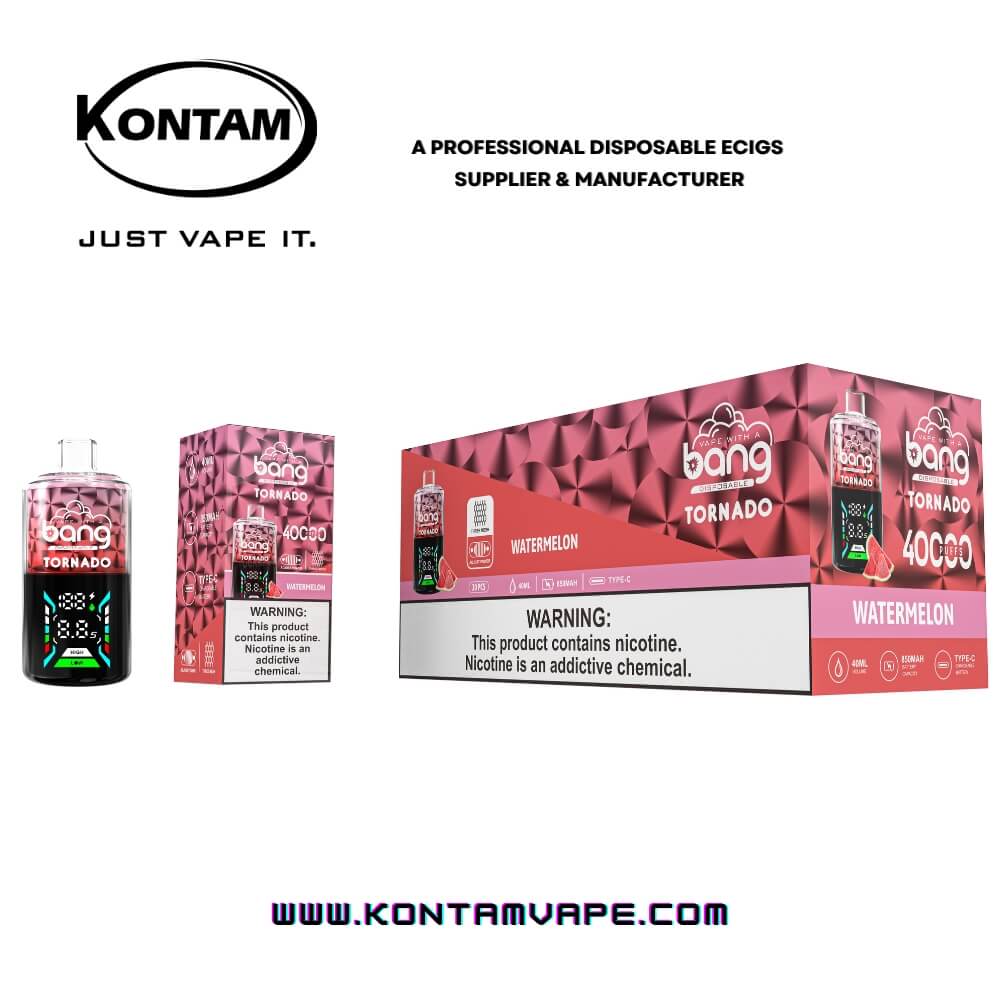 Original Bang Tornado 40000 con Tres Bobinas de Malla Desechables Vape Dispositivo Ecig–Oficial de Proveedores, fabricantes y distribuidores por Kontam Tech-Watermelon-www.kontamvape.com