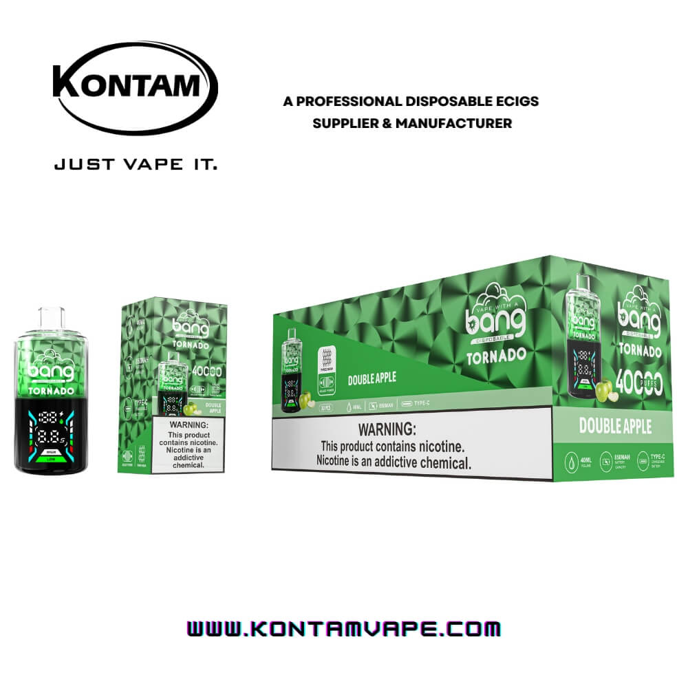 Original Bang Tornado 40000 con Tres Bobinas de Malla Desechables Vape Dispositivo Ecig–Oficial de Proveedores,fabricantes y distribuidores por Kontam Tech-Double-Apple-www.kontamvape.com