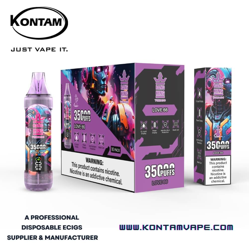 Original Bang King Tornado 35000 con LED de Desplazamiento de la Pantalla Desechables Vape Dispositivo Ecig – Oficial de Proveedores, fabricantes y distribuidores por Kontam Tech-Love-66-www.kontamvape.com