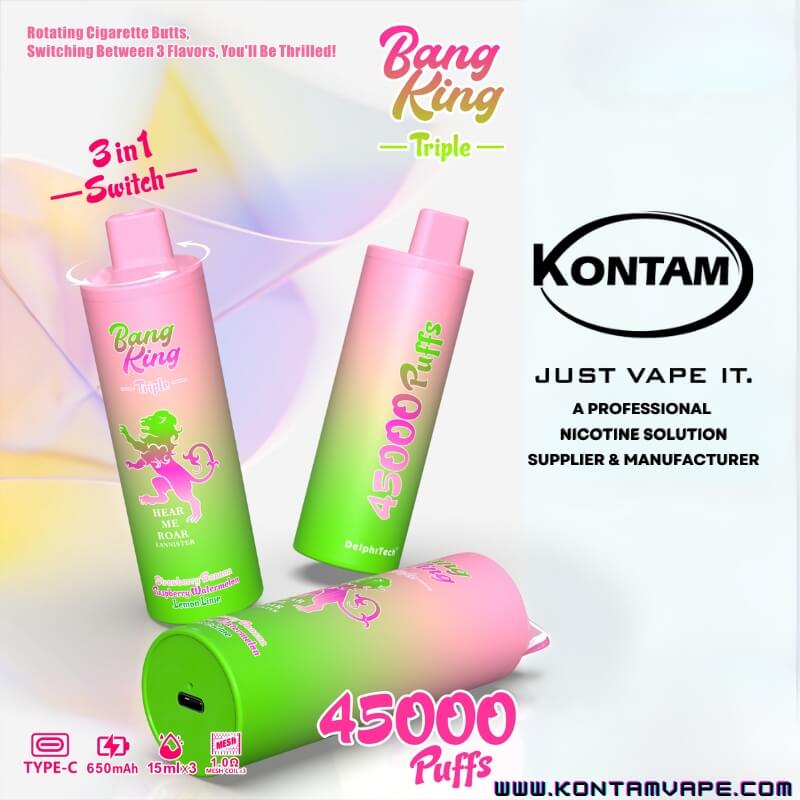 El Tamaño De La Vista – Bang King Triple Sabores 45000 Bocanadas Vape
