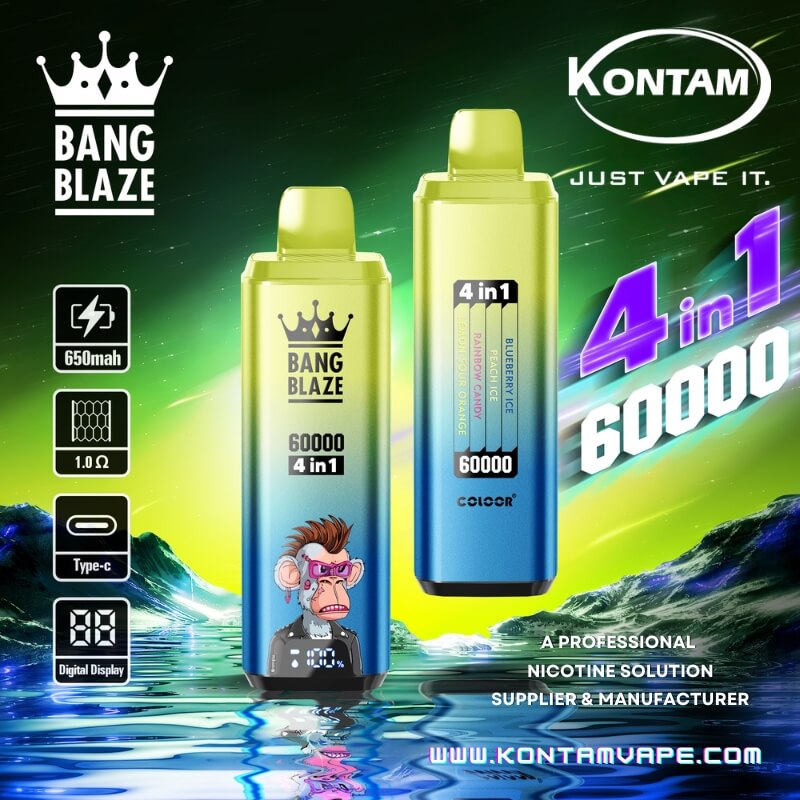 Bang Blaze 4-en-1 Vape Características y arco iris Dulces Combo – Kontam Tech