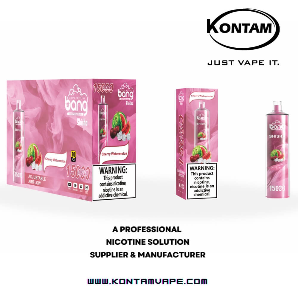Bang Shisha 15000 (15k) Desechables Vape – Cherry Sandía Cuadro – Kontam Tech
