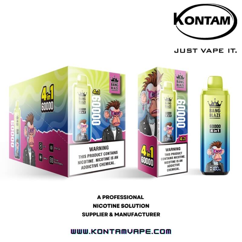 Verde Bang Blaze 4-en-1 60K de Hojaldre Vape y Embalaje – Kontam Tech