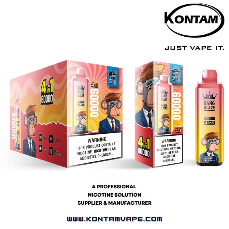 Rosa Bang Blaze 4-en-1 60K Vape & Retail Box – Kontam Tech