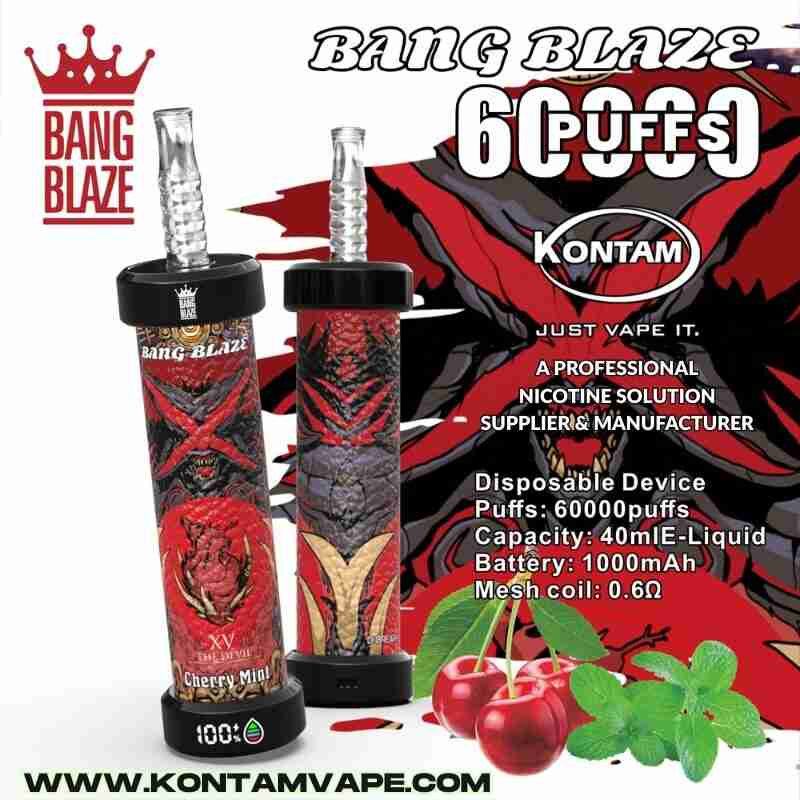 Bang Blaze 60000 Sopros Vape – Cereja Sabor De Hortelã