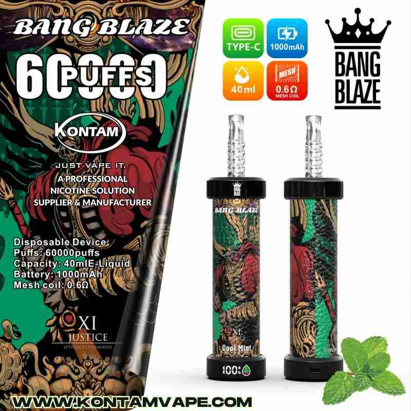 Bang Blaze 60000 Sopros Vape – Fresco De Menta Sabor