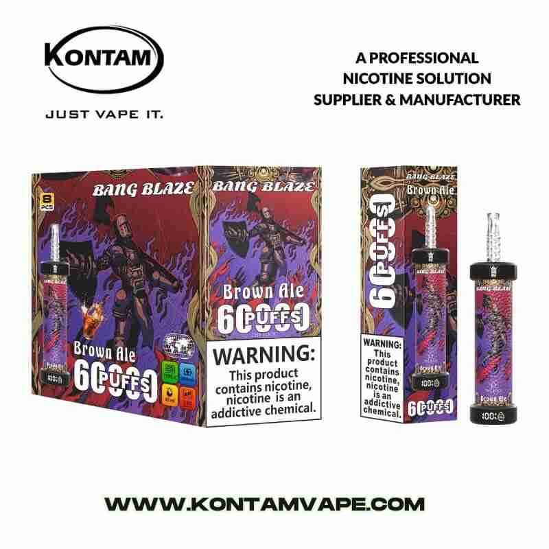 Oficial Bang Blaze 60000 Sopros Brown Ale por Kontam Tecnologia