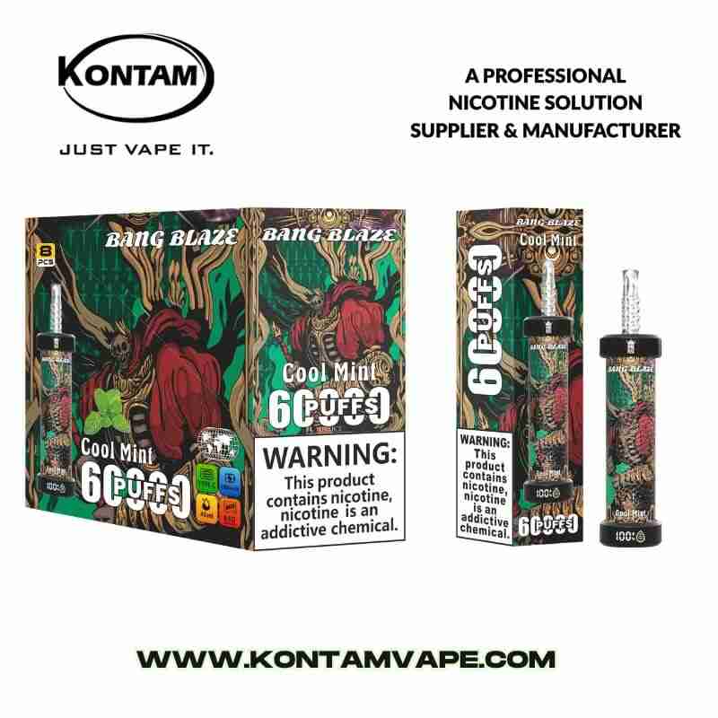 Oficial Bang Blaze 60000 Sopros Fresco de Hortelã por Kontam Tecnologia